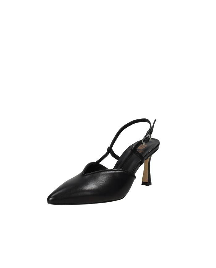 L'Arianna CH2536 Décolleté slingback alta in nappa Nero