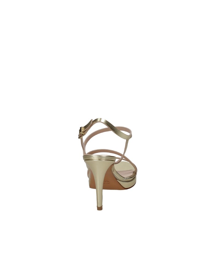 Albano 5360 Sandalo con plateaux in pelle laminata Platino Albano 5360 Sandalo con plateaux in pelle laminata Platino