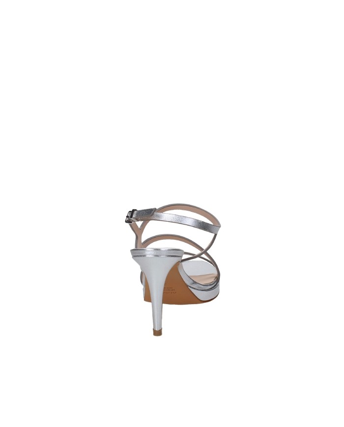 Albano 5360 Sandalo con plateaux in pelle laminata Argento Albano 5360 Sandalo con plateaux in pelle laminata Argento