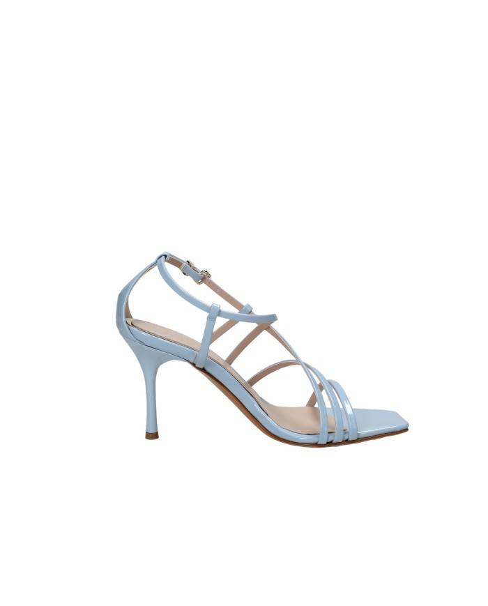 Albano 5396 Sandalo alto con tallone in vernice Celeste Albano 5396 Sandalo alto con tallone in vernice Celeste