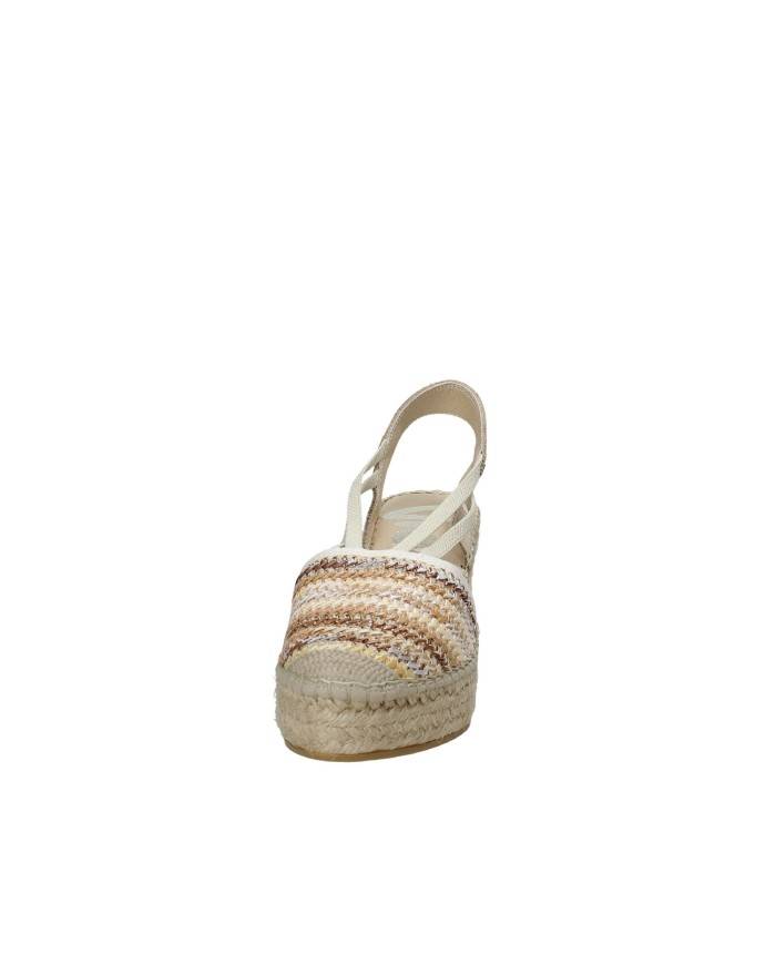Vidorreta 18400 Espadrilla zeppa alta in rafia e camoscio Beige e Bronzo Vidorreta 18400 Espadrilla zeppa alta in rafia e camoscio Beige e Bronzo