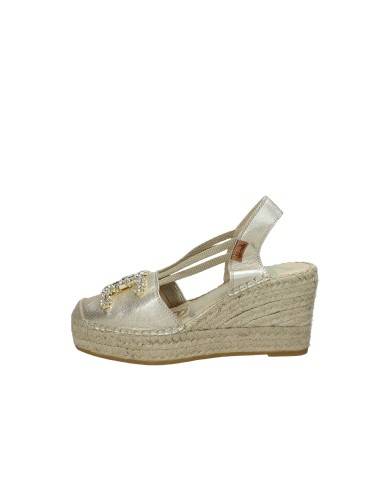 Vidorreta 05536 Espadrilla alta in pelle laminata Oro Vidorreta 05536 Espadrilla alta in pelle laminata Oro