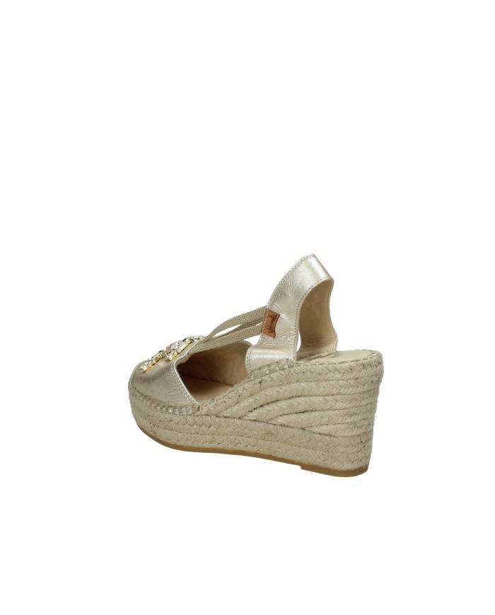 Vidorreta 05536 Espadrilla alta in pelle laminata Oro Vidorreta 05536 Espadrilla alta in pelle laminata Oro