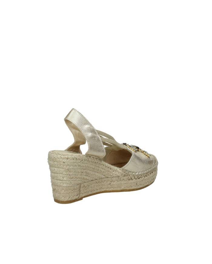Vidorreta 05536 Espadrilla alta in pelle laminata Oro Vidorreta 05536 Espadrilla alta in pelle laminata Oro