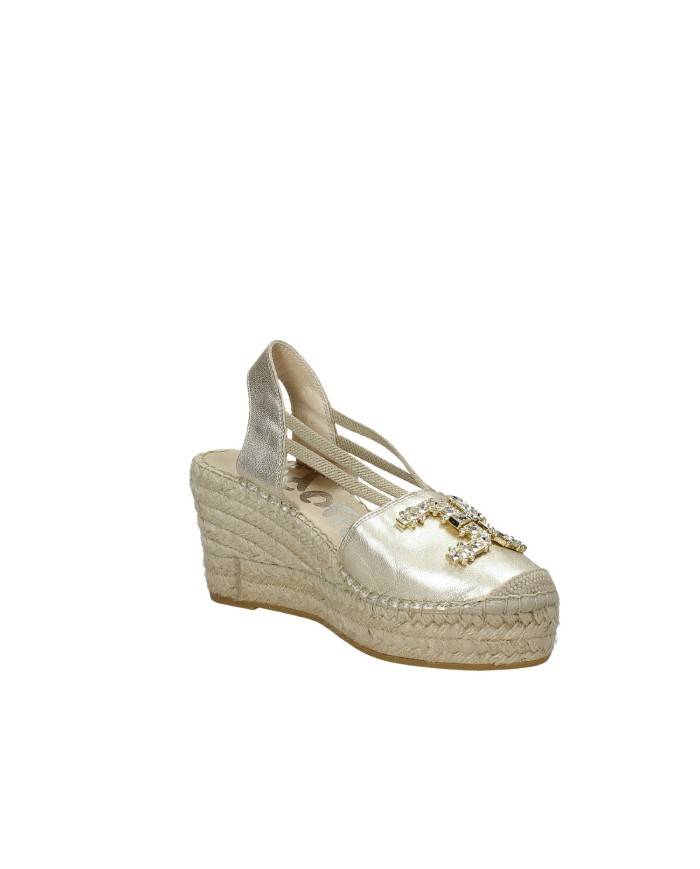 Vidorreta 05536 Espadrilla alta in pelle laminata Oro Vidorreta 05536 Espadrilla alta in pelle laminata Oro