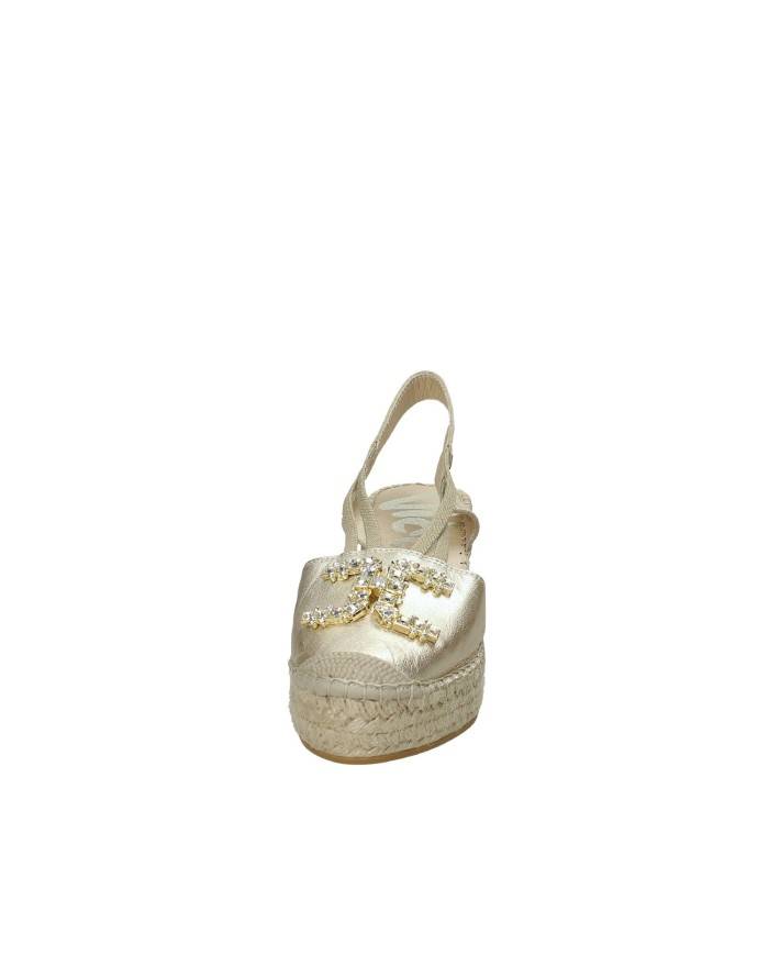 Vidorreta 05536 Espadrilla alta in pelle laminata Oro Vidorreta 05536 Espadrilla alta in pelle laminata Oro