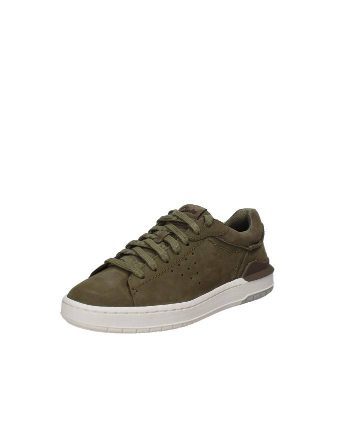 Clarks Courtlite Run 2 Sneaker uomo in nabuk Verde Militare Clarks Courtlite Run 2 Sneaker uomo in nabuk Verde Militare