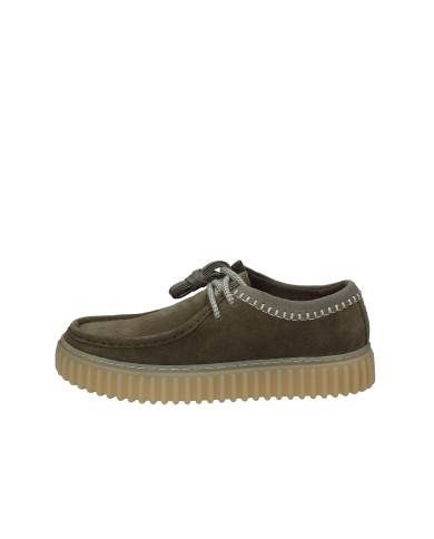 Clarks Torhill Low Mocassino allacciato in pelle scamosciata Verde Militare Clarks Torhill Low Mocassino allacciato in pelle scamosciata Verde Militare