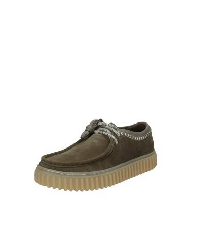 Clarks Torhill Low Mocassino allacciato in pelle scamosciata Verde Militare Clarks Torhill Low Mocassino allacciato in pelle scamosciata Verde Militare