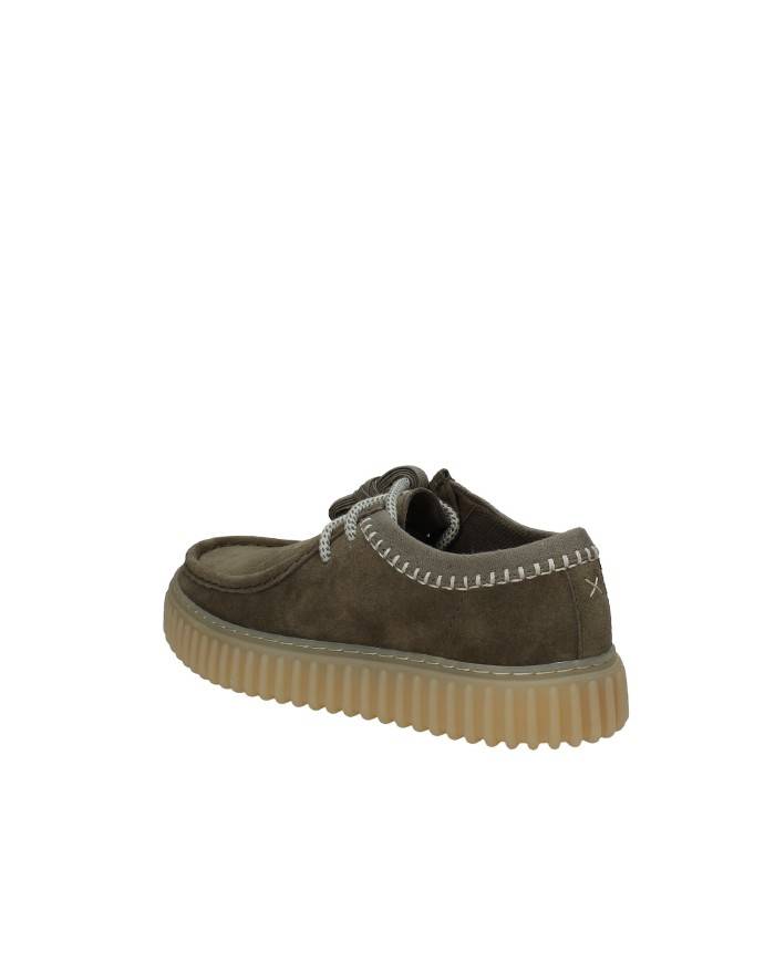 Clarks Torhill Low Mocassino allacciato in pelle scamosciata Verde Militare Clarks Torhill Low Mocassino allacciato in pelle scamosciata Verde Militare