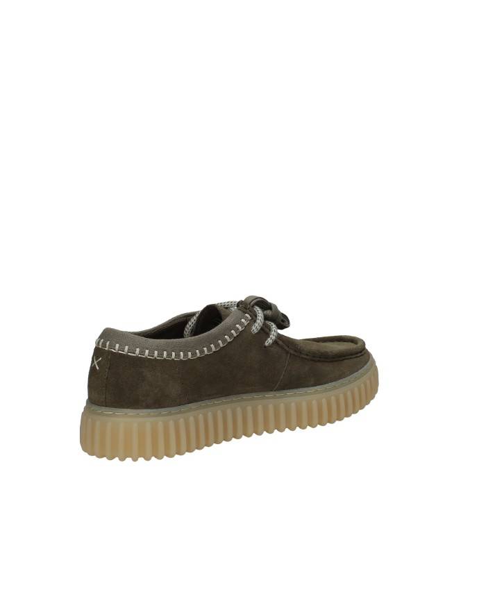 Clarks Torhill Low Mocassino allacciato in pelle scamosciata Verde Militare Clarks Torhill Low Mocassino allacciato in pelle scamosciata Verde Militare