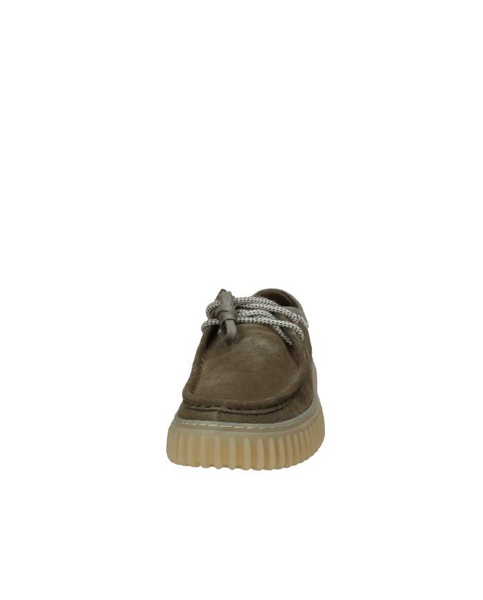 Clarks Torhill Low Mocassino allacciato in pelle scamosciata Verde Militare Clarks Torhill Low Mocassino allacciato in pelle scamosciata Verde Militare