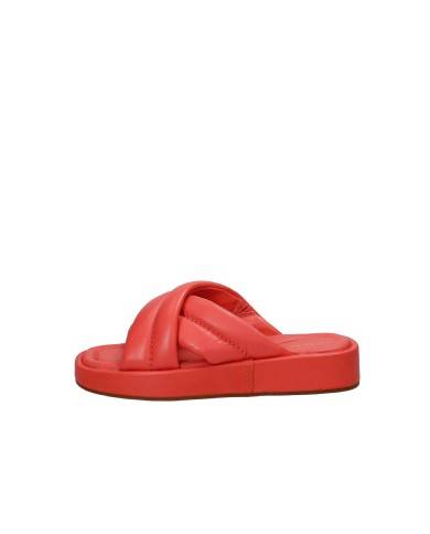 Clarks Alda Glide Sandalo con zeppa in nappa Corallo Clarks Alda Glide Sandalo con zeppa in nappa Corallo