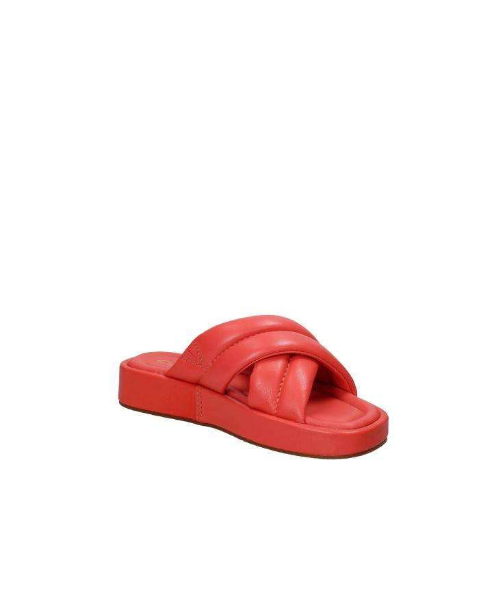 Clarks Alda Glide Sandalo con zeppa in nappa Corallo Clarks Alda Glide Sandalo con zeppa in nappa Corallo