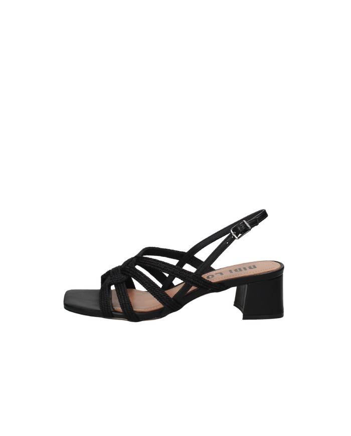 Bibi Lou 857z94hg Sandalo in pelle e tessuto Nero Bibi Lou 857z94hg Sandalo in pelle e tessuto Nero