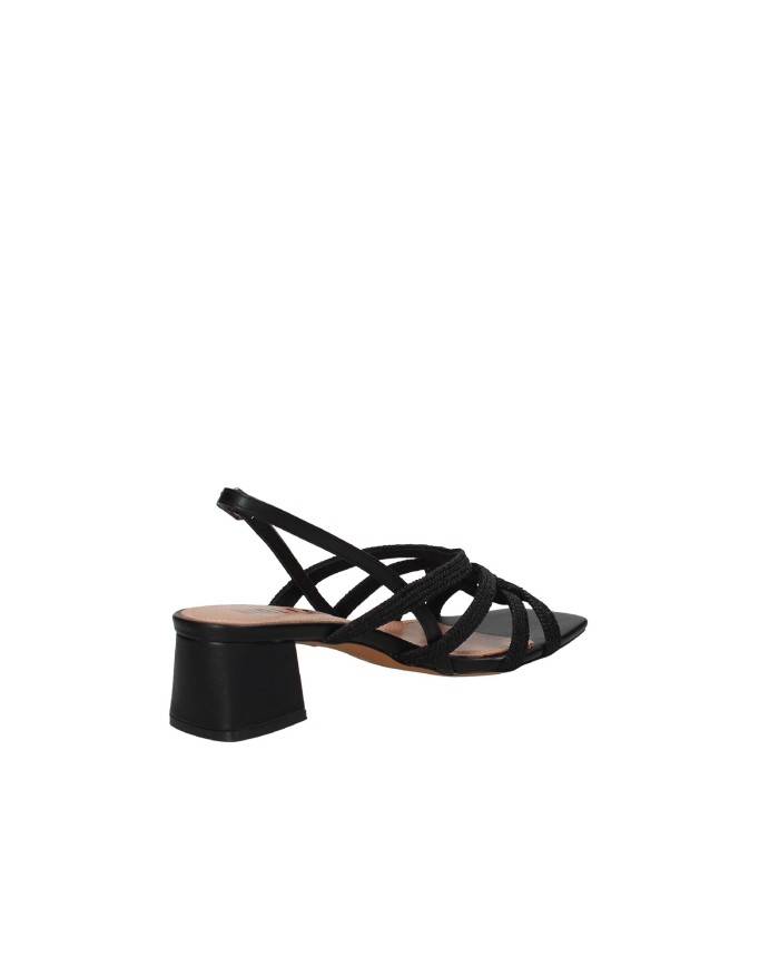 Bibi Lou 857z94hg Sandalo in pelle e tessuto Nero Bibi Lou 857z94hg Sandalo in pelle e tessuto Nero