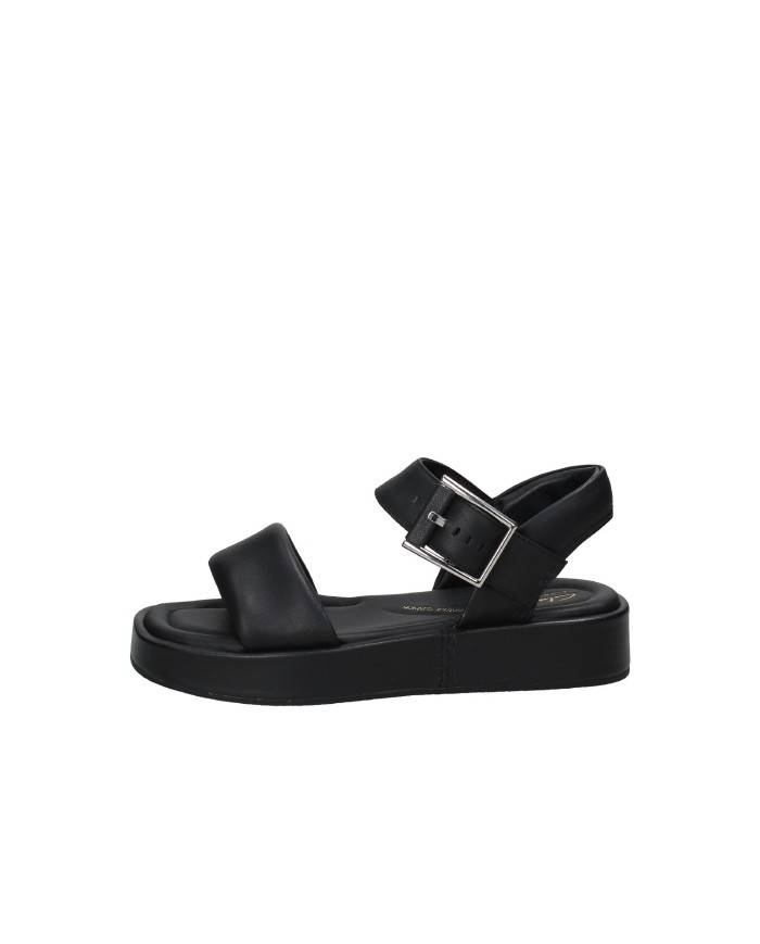 Clarks Alda Strap Sandalo con zeppa piatta in nappa Nero Clarks Alda Strap Sandalo con zeppa piatta in nappa Nero