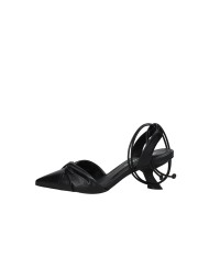 Carrano 690007 Décolleté slingback con laccio alla caviglia in pelle Nero Carrano 690007 Décolleté slingback con laccio alla caviglia in pelle Nero