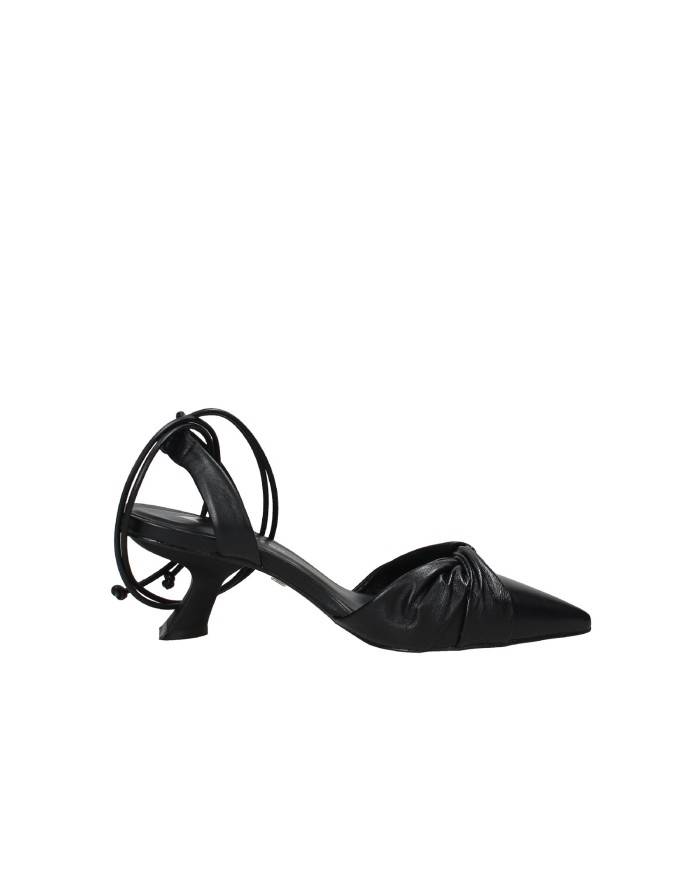 Carrano 690007 Décolleté slingback con laccio alla caviglia in pelle Nero Carrano 690007 Décolleté slingback con laccio alla caviglia in pelle Nero