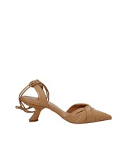Carrano 690007 Décolleté slingback con laccio alla caviglia in pelle Cammello