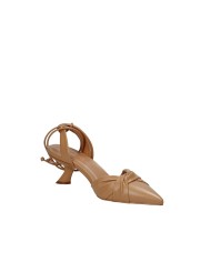 Carrano 690007 Décolleté slingback con laccio alla caviglia in pelle Cammello