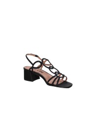 Bibi Lou 695z00vk Sandalo con tacco in pelle raso e strass Nero