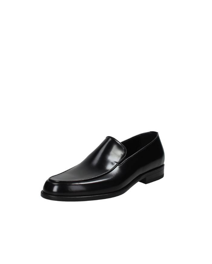 Rossi 1416 Mocassino classico liscio in pelle spazzolata Nero Rossi 1416 Mocassino classico liscio in pelle spazzolata Nero