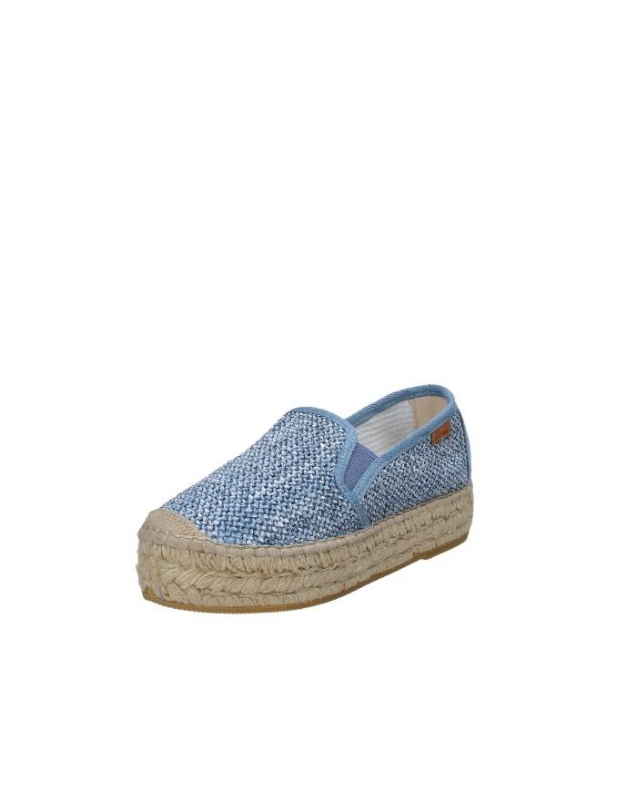 Vidorreta 06300 Espadrilla platform piatto in corda Azzurro Vidorreta 06300 Espadrilla platform piatto in corda Azzurro