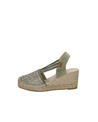 Vidorreta 18400 Espadrilla zeppa alta in rafia e camoscio Khaki Vidorreta 18400 Espadrilla zeppa alta in rafia e camoscio Khaki