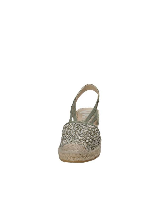 Vidorreta 18400 Espadrilla zeppa alta in rafia e camoscio Khaki Vidorreta 18400 Espadrilla zeppa alta in rafia e camoscio Khaki