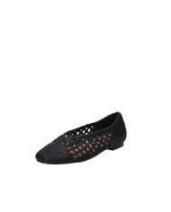 Bibi Lou 900z80vk Ballerina traforata in pelle a intreccio Nero