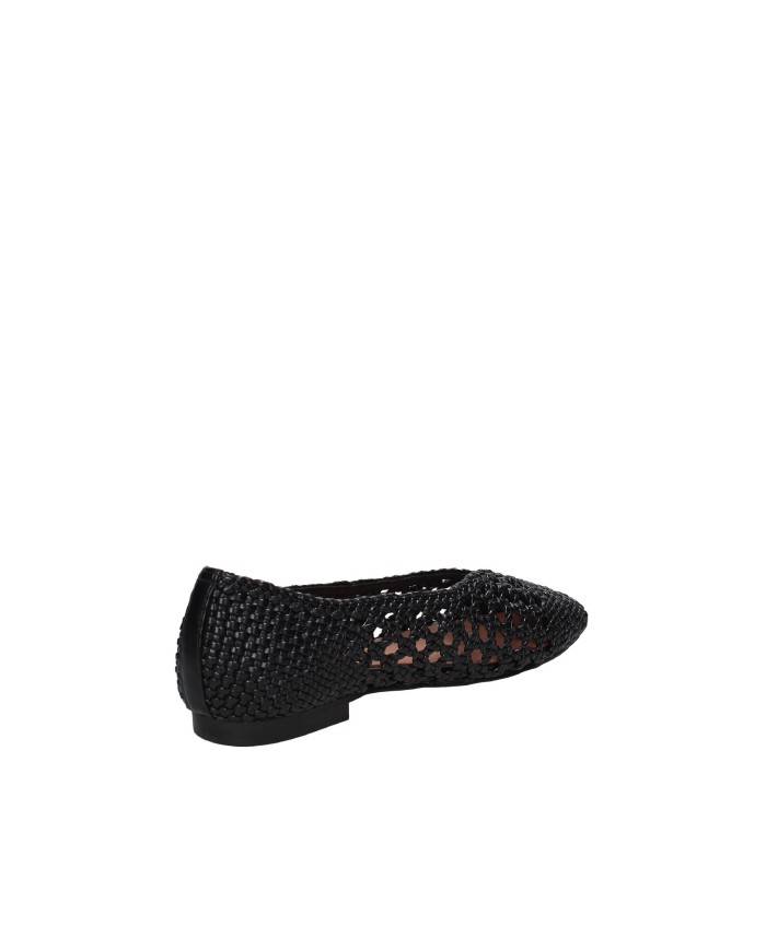 Bibi Lou 900z80vk Ballerina traforata in pelle a intreccio Nero