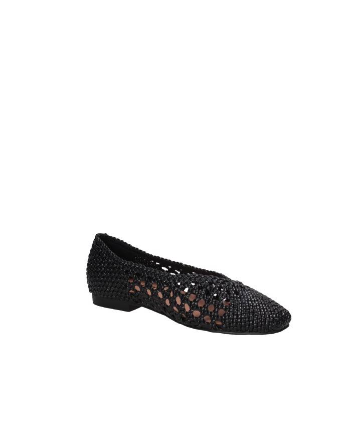 Bibi Lou 900z80vk Ballerina traforata in pelle a intreccio Nero