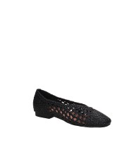 Bibi Lou 900z80vk Ballerina traforata in pelle a intreccio Nero