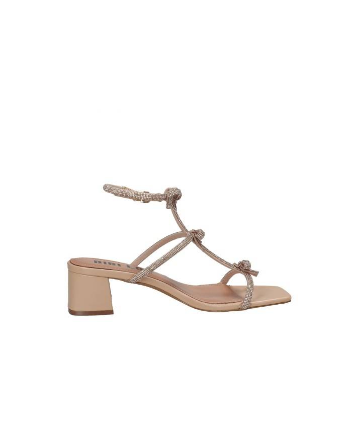Bibi Lou 847z00hg Sandalo con tacco in pelle Nude