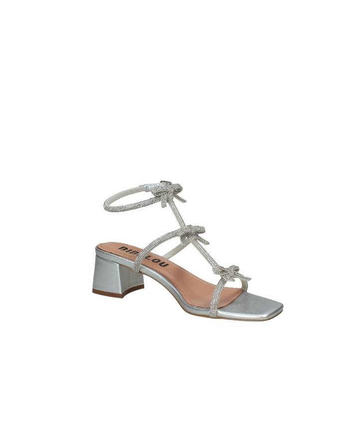 Bibi Lou 847z00hg Sandalo con tacco in pelle Argento