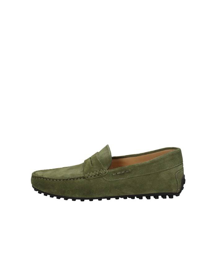 Rossano Bisconti 562-02 Mocassino uomo carshoes in camoscio Verde Militare Rossano Bisconti 562-02 Mocassino uomo carshoes in camoscio Verde Militare