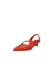 L'Arianna CH2568 Décolleté slingback in pelle intrecciata Rosso