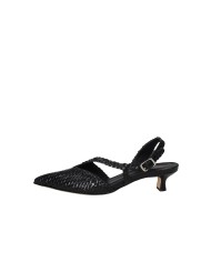 L'Arianna CH2568 Décolleté slingback in pelle intrecciata Nero