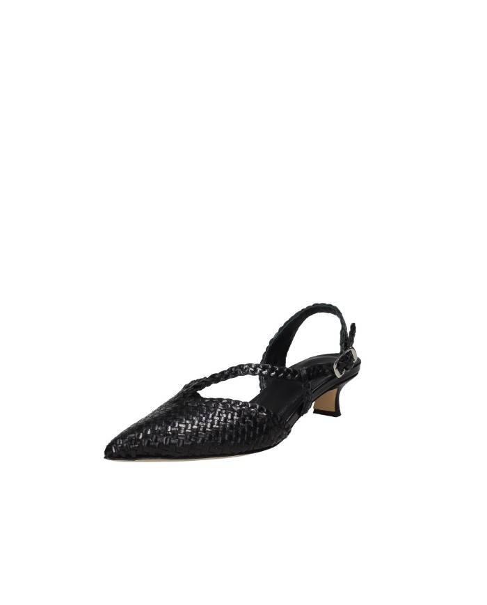 L'Arianna CH2568 Décolleté slingback in pelle intrecciata Nero L'Arianna CH2568 Décolleté slingback in pelle intrecciata Nero