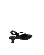 L'Arianna CH2568 Décolleté slingback in pelle intrecciata Nero