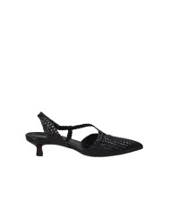 L'Arianna CH2568 Décolleté slingback in pelle intrecciata Nero