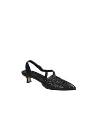 L'Arianna CH2568 Décolleté slingback in pelle intrecciata Nero