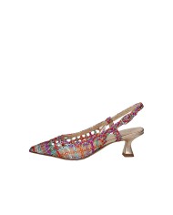 Il Borgo Firenze 1513 Décolleté slingback in pelle intrecciata Multi Color