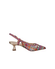 Il Borgo Firenze 1513 Décolleté slingback in pelle intrecciata Multi Color
