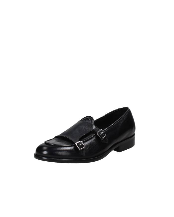 JP David 58548 Mocassino uomo chiusura doppia fibbia in pelle Nero JP David 58548 Mocassino uomo chiusura doppia fibbia in pelle Nero