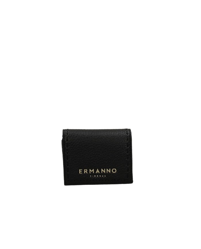 Ermanno Scervino 12600372 Portafogli donna piccolo  in ecopelle martellata Nero Ermanno Scervino 12600372 Portafogli donna piccolo  in ecopelle martellata Nero