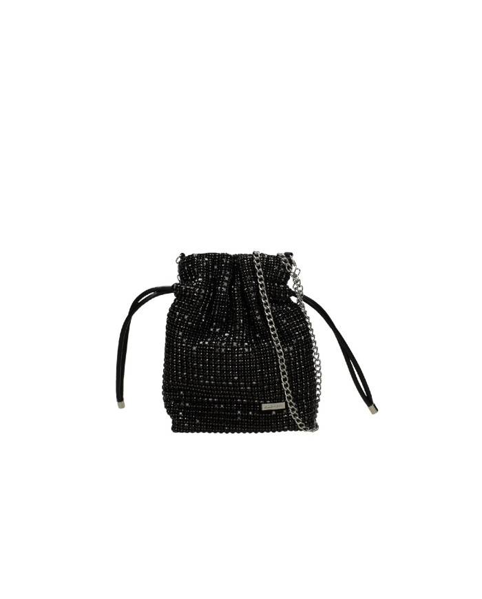 Albano Borse a1074 Borsetta a mano e spalla in rete di strass Nero Albano Borse a1074 Borsetta a mano e spalla in rete di strass Nero