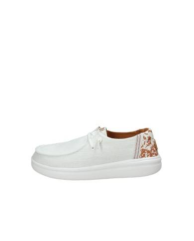 Hey Dude Shoes Wendy Rise Animal 43780.94S Mocassino con lacci elastici in tessuto Bianco