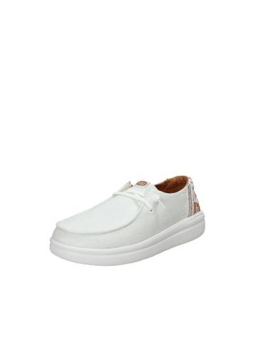 Hey Dude Shoes Wendy Rise Animal 43780.94S Mocassino con lacci elastici in tessuto Bianco